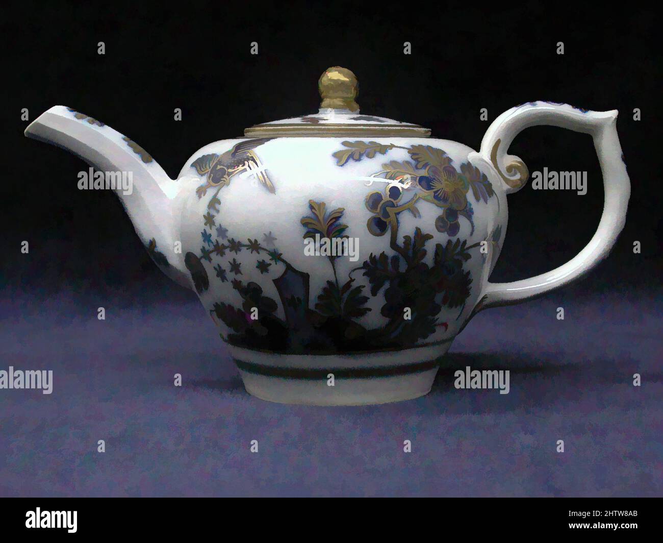 Arte inspirado en Teapot, Ca. 1770, Alemán, Nymphenburg, Porcelana de
