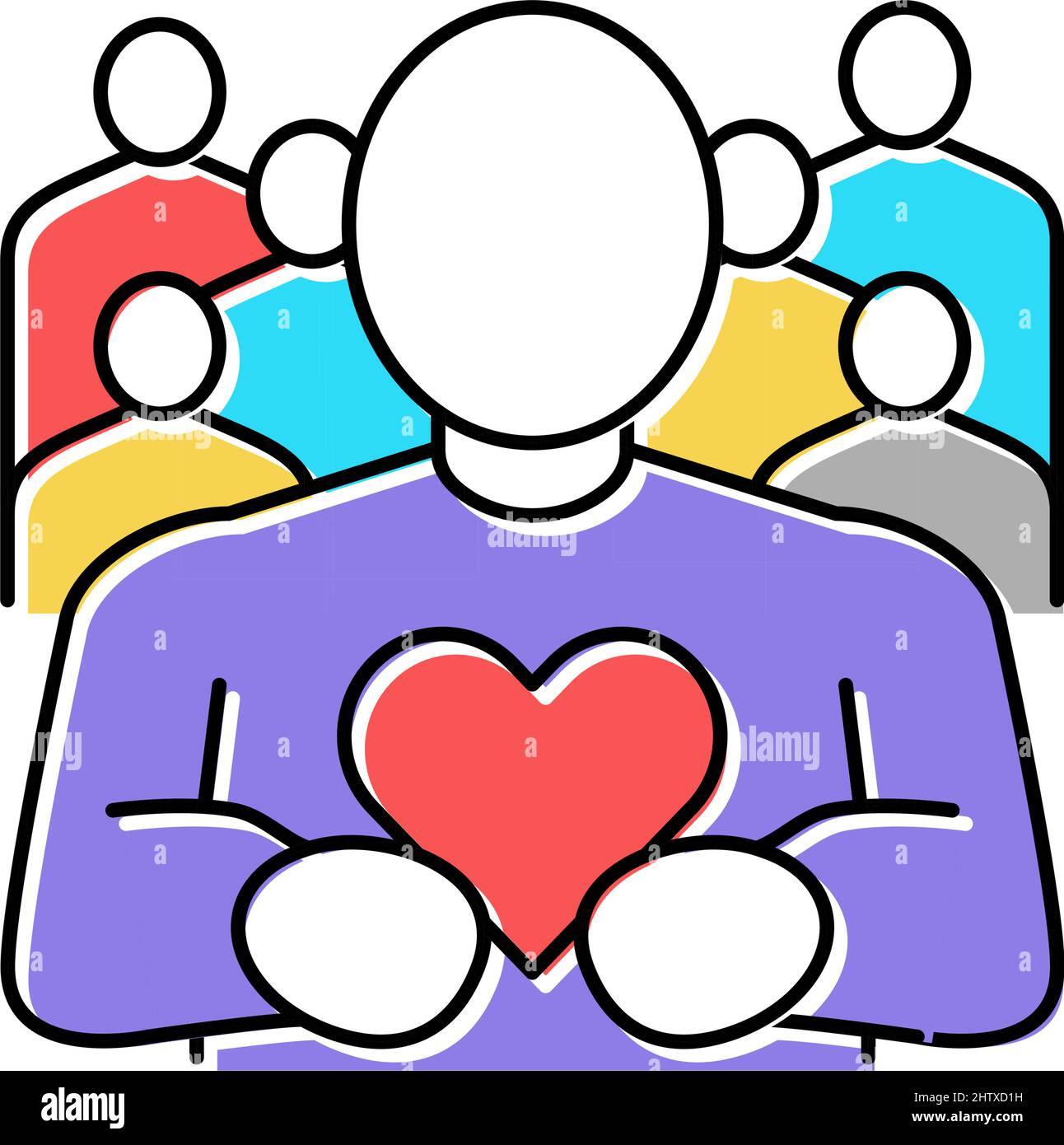 amor gente valor color icono vector ilustración Imagen Vector de stock amor gente valor color icono vector ilustración Imagen Vector de stock