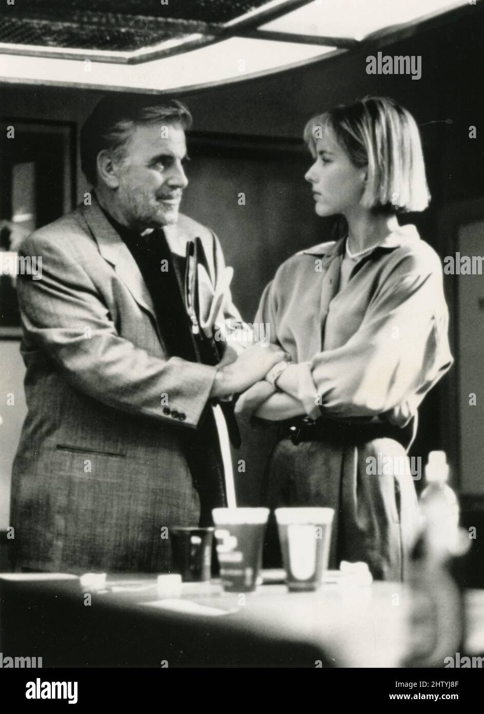 La actriz estadounidense Tea Leoni y el actor Maximilian Schell en la