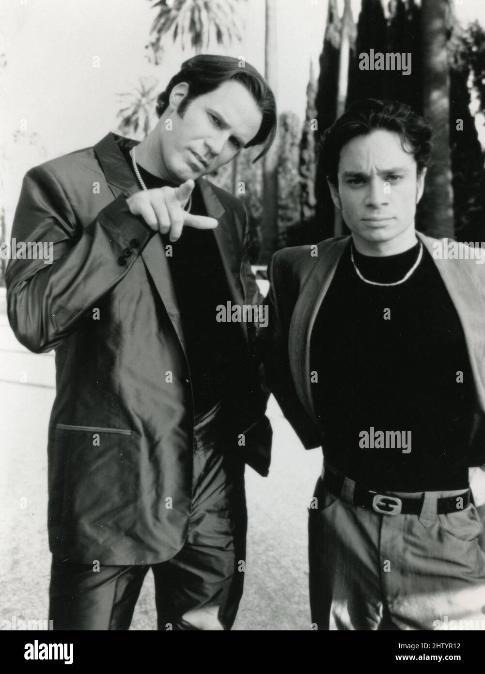 Los actores Ferrell y Chris Kattan en la película Una noche en el Roxbury, EE.UU. 1998 Foto de stock