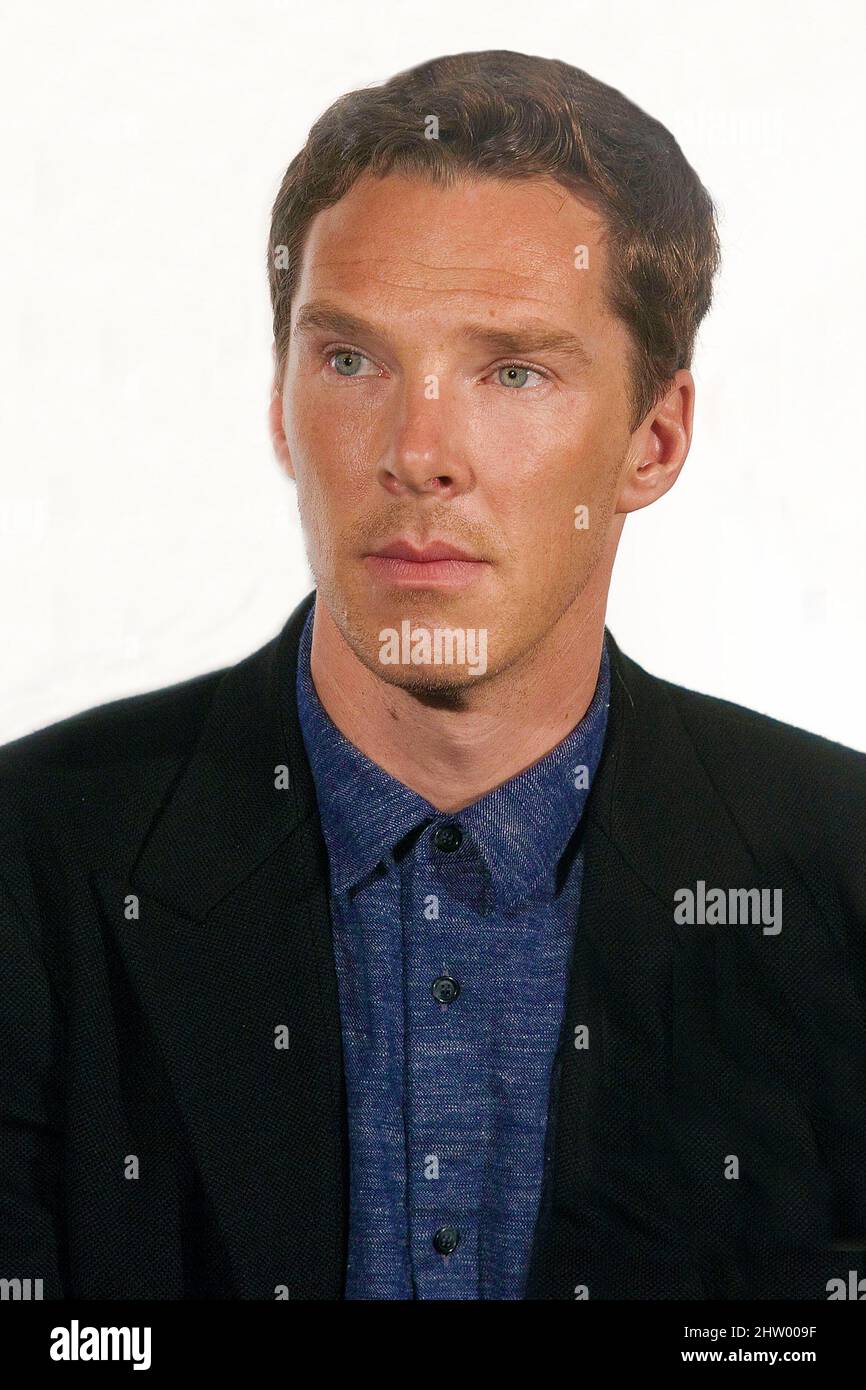Benedict Cumberbatch en la conferencia de prensa de LFF para el Juego de la Imitación Foto de stock