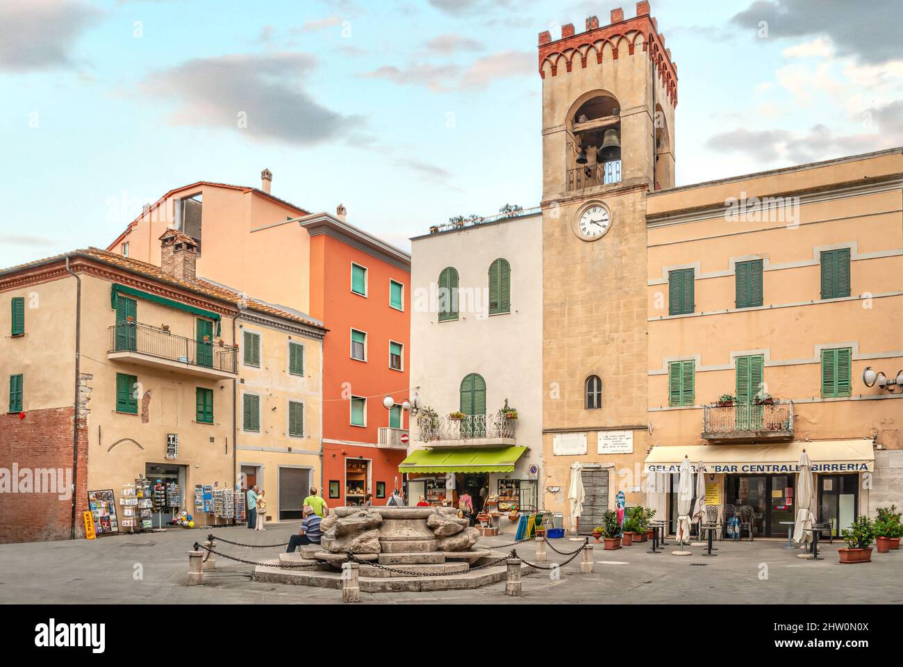 Centro de la ciudad de Castiglione del Lago, Umbría, Italia Foto de stock