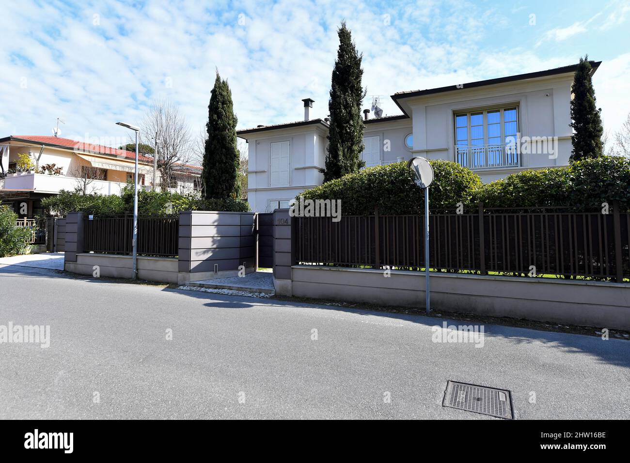 El exterior de la casa de playa del presidente ucraniano Volodymyr