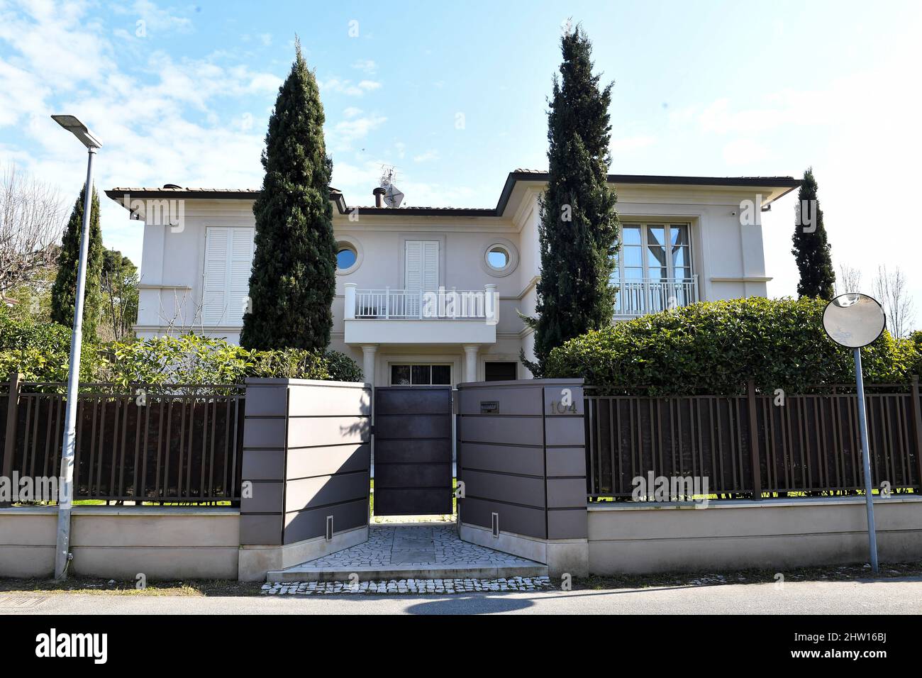 El exterior de la casa de playa del presidente ucraniano Volodymyr