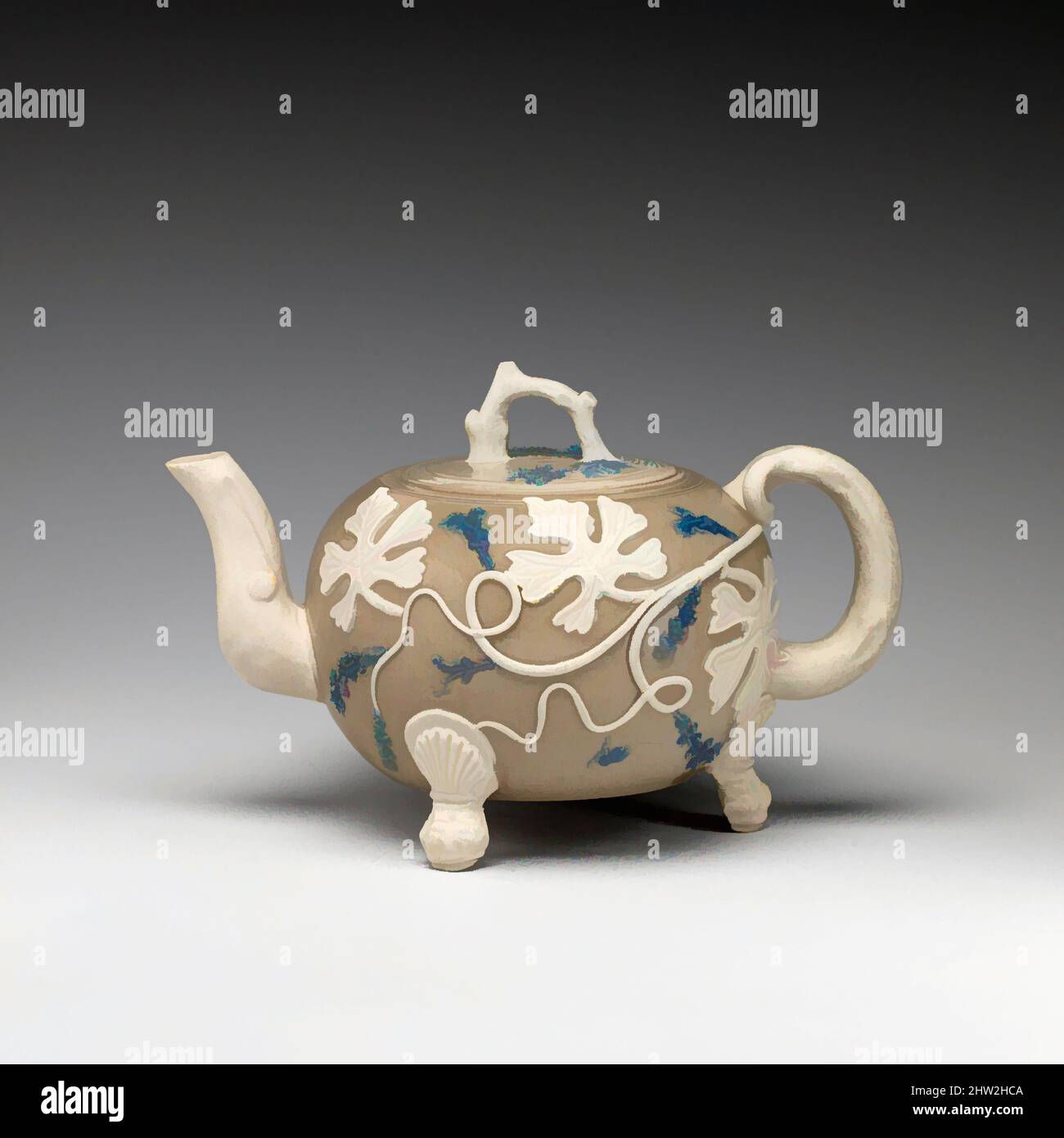 Arte inspirado en Teapot, Ca. 1740, Made in England, British, Stoneware