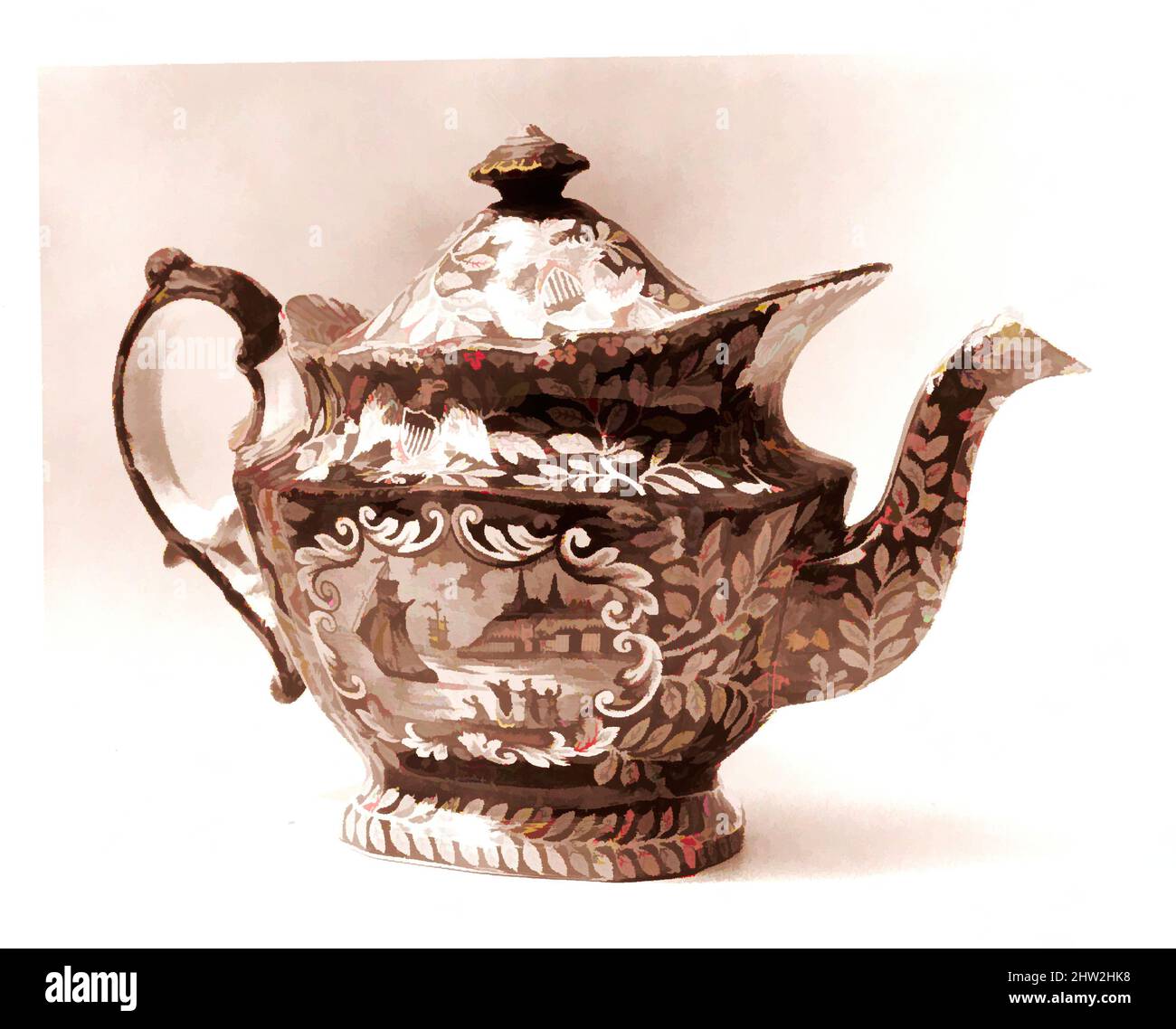 Arte inspirado en Teapot, Ca. 1825ca. 1835, Made in Staffordshire