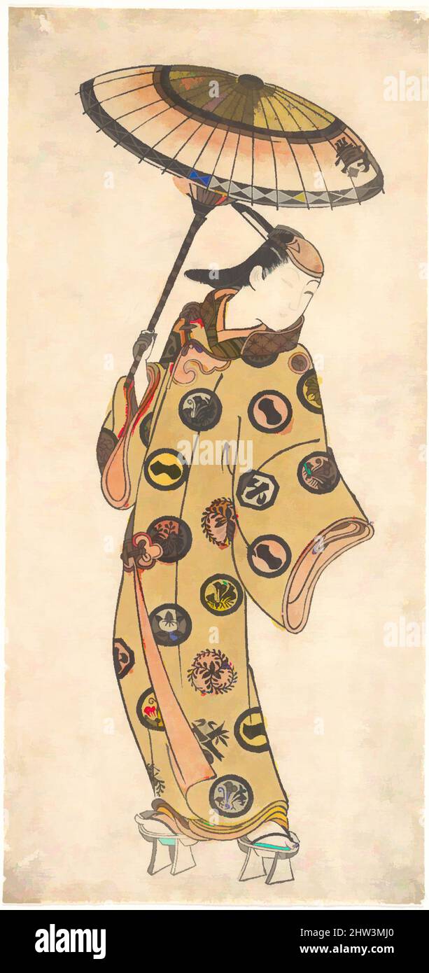 Arte Inspirado por un Dandy de Moral Más que cuestionable Caminando en un Día Frío, Edo Período (1615-1868), ca. 1728, Japón, estampado de bloques de madera policromada (color a mano); tinta y color sobre papel, 10 1/2 x 15 pulg. (26,7 x 38,1 cm), Impresiones, atribuidas a Ishikawa Toyonobu (Japonés, 1711–1785, Obras clásicas modernizadas por Artotop con un toque de modernidad. Formas, color y valor, atractivo impacto visual en el arte Emociones a través de la libertad de las obras de arte de una manera contemporánea. Un mensaje atemporal que busca una nueva dirección totalmente creativa. Artistas que se están volviendo al medio digital y creando el Artotop NFT Foto de stock