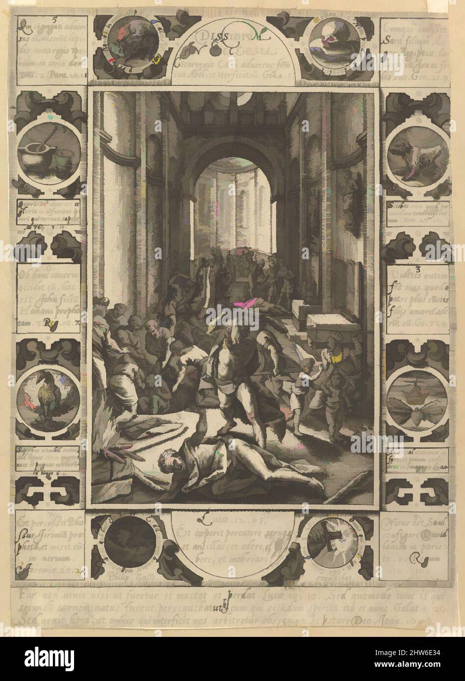 Arte inspirado en la Disensión en la Iglesia (Dissidio en Ecclesia), ca. 1578, Grabado, lámina: 10 1/8 x 7 5/16 pulg. (25,7 x 18,5 cm), Impresiones, Hendrick Goltzius (Países Bajos, Mühlbracht 1558–1617 Haarlem, Obras clásicas modernizadas por Artótop con un toque de modernidad. Formas, color y valor, atractivo impacto visual en el arte Emociones a través de la libertad de las obras de arte de una manera contemporánea. Un mensaje atemporal que busca una nueva dirección totalmente creativa. Artistas que se están volviendo al medio digital y creando el Artotop NFT Foto de stock