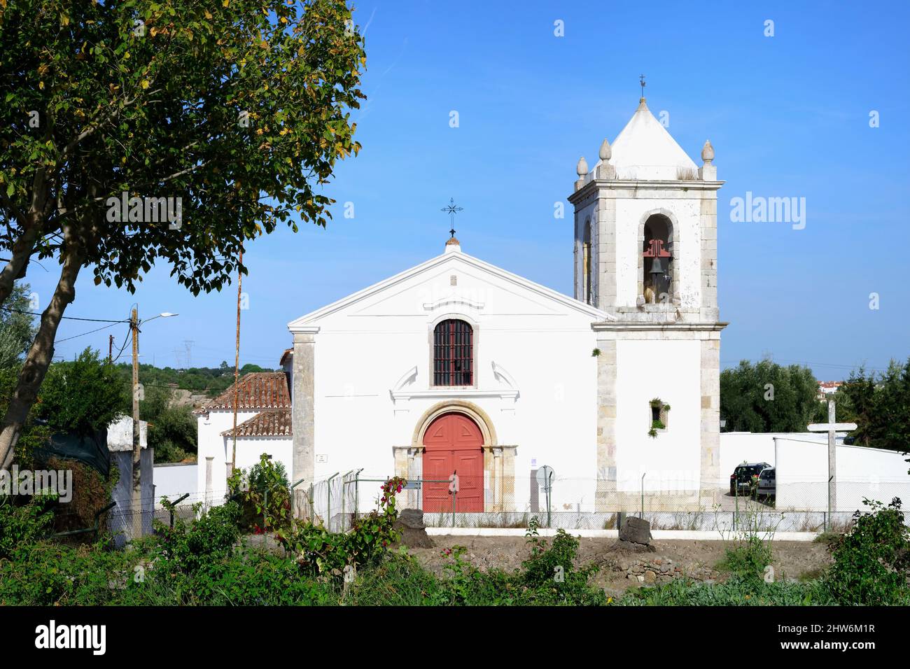 Iglesia de Santa Maria do Castelo, Alcacer do SAL, Costa de Lisboa, Portugal Foto de stock
