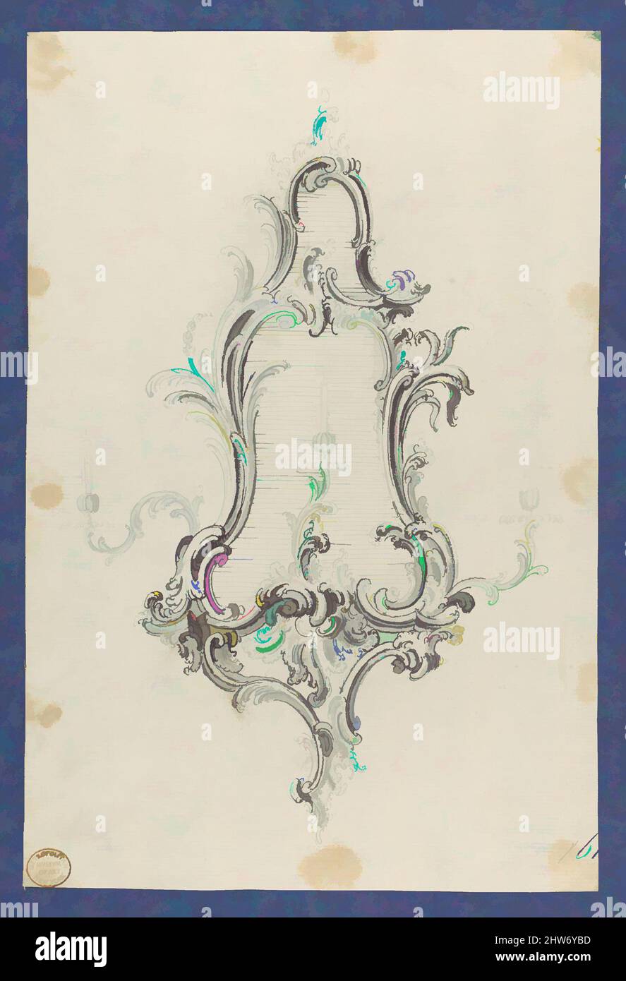Arte inspirado por Sconce, en Chippendale Drawings, Vol. I, ca. 1753–54, tinta negra, lavado gris, grafito, hoja: 9 11/16 x 6 7/16 pulg. (24,6 x 16,4 cm), Thomas Chippendale (británico, bautizado Otley, West Yorkshire 1718–1779 Londres, obras clásicas modernizadas por Artotop con un toque de modernidad. Formas, color y valor, atractivo impacto visual en el arte Emociones a través de la libertad de las obras de arte de una manera contemporánea. Un mensaje atemporal que busca una nueva dirección totalmente creativa. Artistas que se están volviendo al medio digital y creando el Artotop NFT Foto de stock