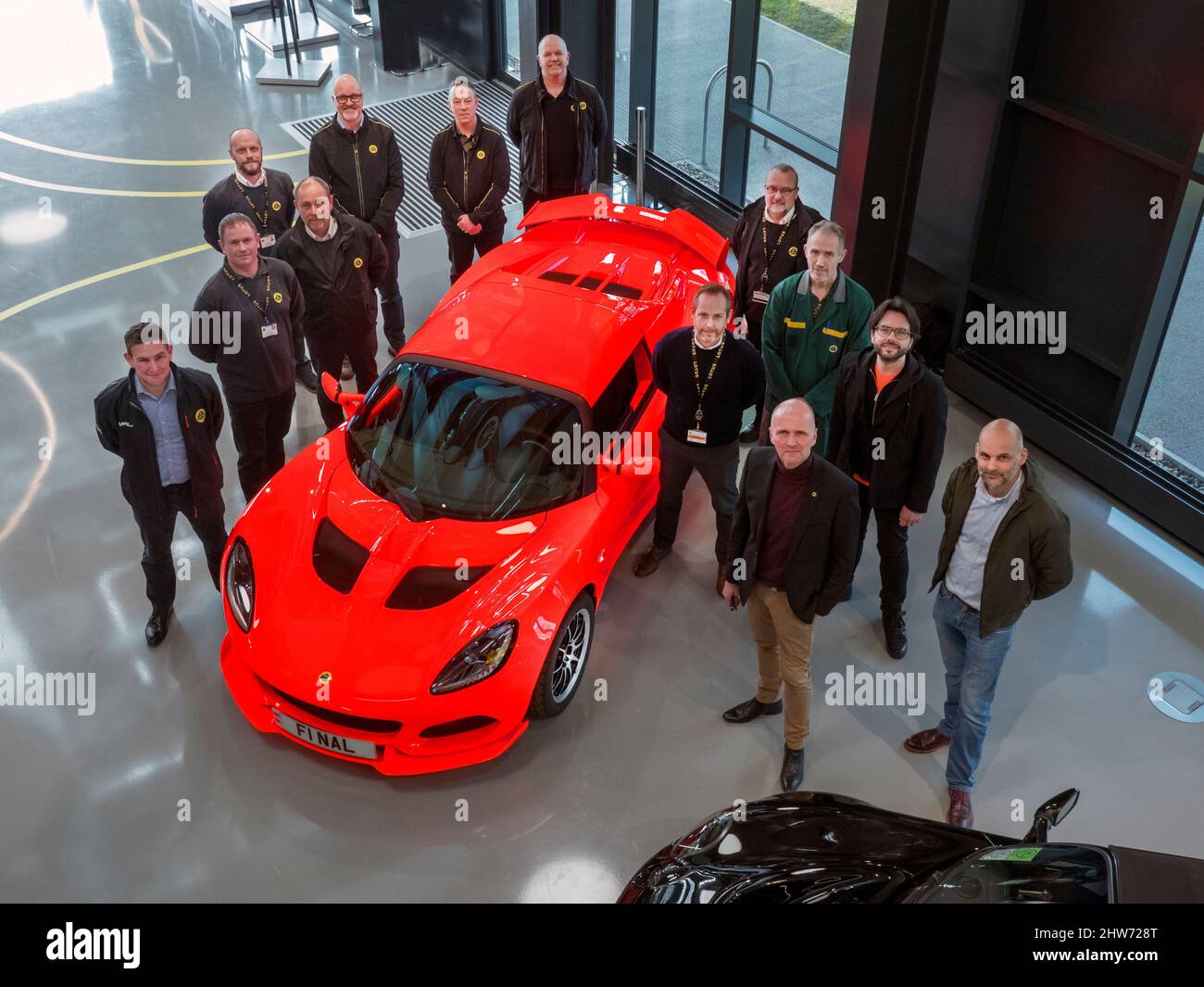 Última Copa Lotus Elise 250 en la fábrica de loto en Hethel Norfolk UK Foto de stock