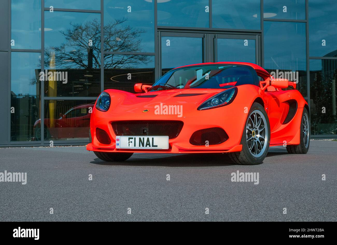 Última Copa Lotus Elise 250 en la fábrica de loto en Hethel Norfolk UK Foto de stock