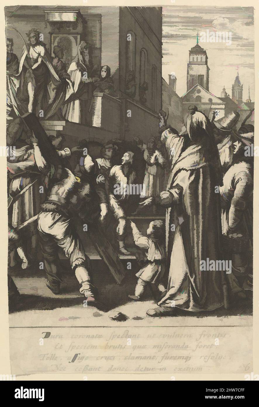 Arte inspirado en Ecce Homo, de la Pasión de Cristo, mediados del siglo 17th, Esczing, Hoja: 5 13/16 x 3 7/8 pulg. (14,8 x 9,9 cm), grabados, Nicolas Cochin (francés, Troyes 1610–1686 París), después de Hendrick Goltzius (neerlandés, Mühlbracht 1558–1617 Haarlem, obras clásicas modernizadas por Artótop con un toque de modernidad. Formas, color y valor, atractivo impacto visual en el arte Emociones a través de la libertad de las obras de arte de una manera contemporánea. Un mensaje atemporal que busca una nueva dirección totalmente creativa. Artistas que se están volviendo al medio digital y creando el Artotop NFT Foto de stock