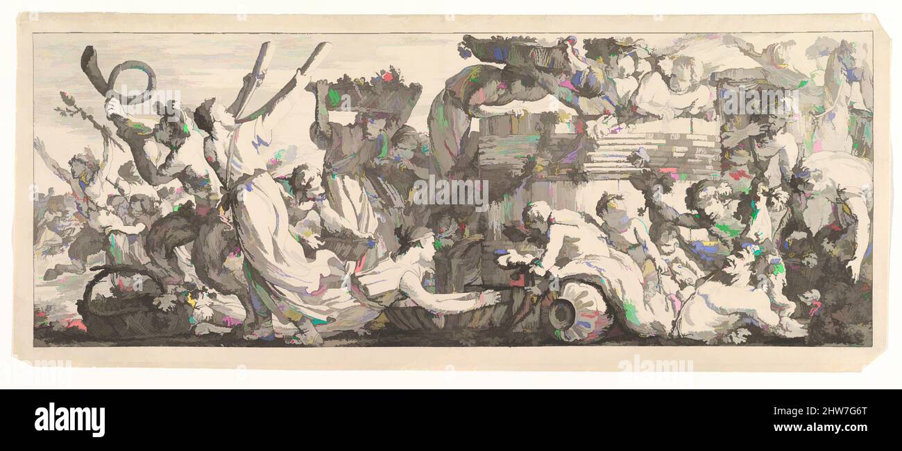 Arte inspirado en la llegada del vino IVA, CA5, grabado, sábana: 7 1/16 x 17 3/8 pulg. (18 x 44,2 cm), Grabados, Joseph Marie Vien (Francés, Montpellier 1716–1809 París, Obras clásicas modernizadas por Artotop con un toque de modernidad. Formas, color y valor, atractivo impacto visual en el arte Emociones a través de la libertad de las obras de arte de una manera contemporánea. Un mensaje atemporal que busca una nueva dirección totalmente creativa. Artistas que se están volviendo al medio digital y creando el Artotop NFT Foto de stock