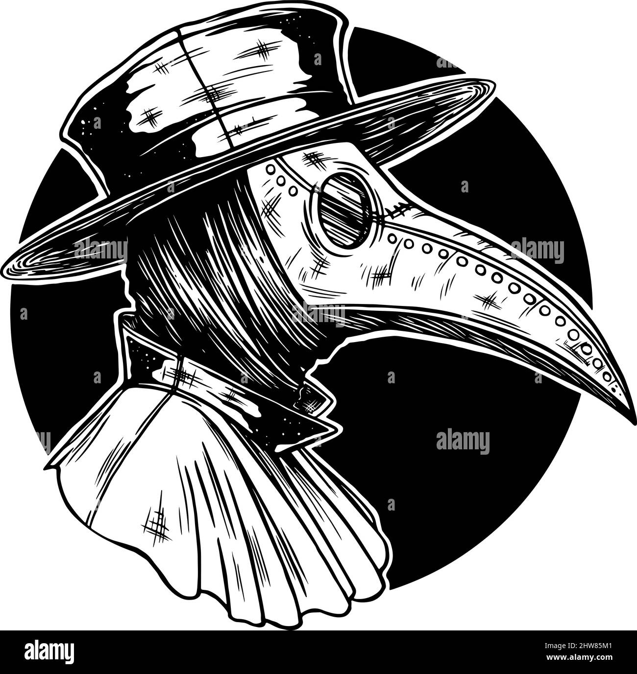 Ilustración del vector del médico de la peste Imagen Vector de stock