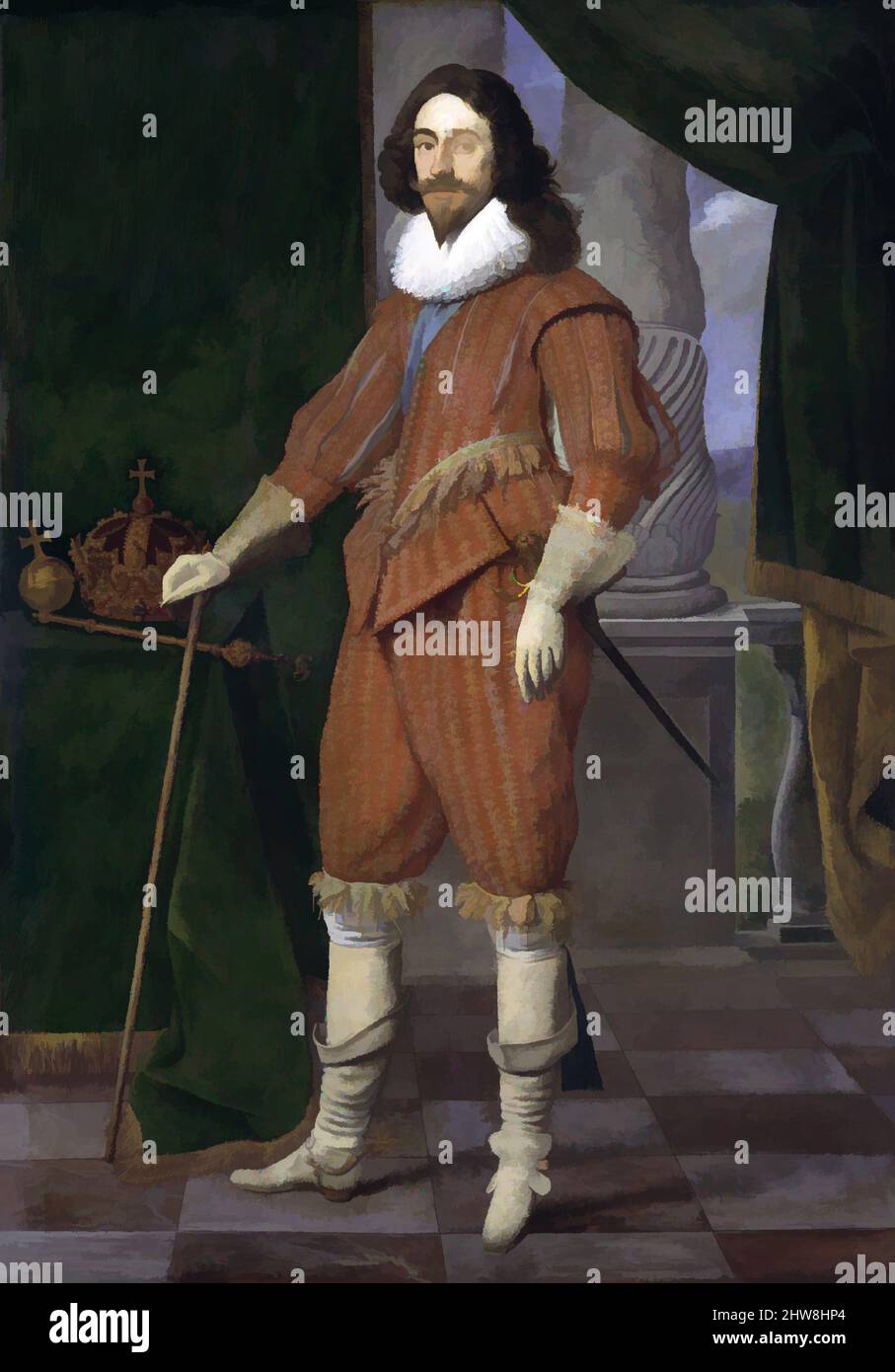 Arte inspirado por Carlos I (1600–1649), Rey de Inglaterra, 1629, óleo sobre lienzo, 78 7/8 x 55 3/8 pulg. (200,3 x 140,7 cm), Pinturas, Daniël Mijtens (Holandés, Delft ca. 1590–1647/48 La Haya), nacido en Delft, Mijtens, o Mytens, se había establecido en Londres en 1618. Se convirtió en pintor de corte de James I, obras clásicas modernizadas por Artotop con un toque de modernidad. Formas, color y valor, atractivo impacto visual en el arte Emociones a través de la libertad de las obras de arte de una manera contemporánea. Un mensaje atemporal que busca una nueva dirección totalmente creativa. Artistas que se están volviendo al medio digital y creando el Artotop NFT Foto de stock