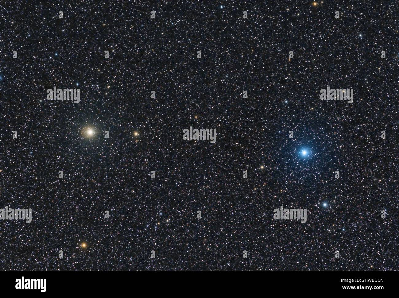 Pollux y Castor las dos estrellas más brillantes en la constelación de