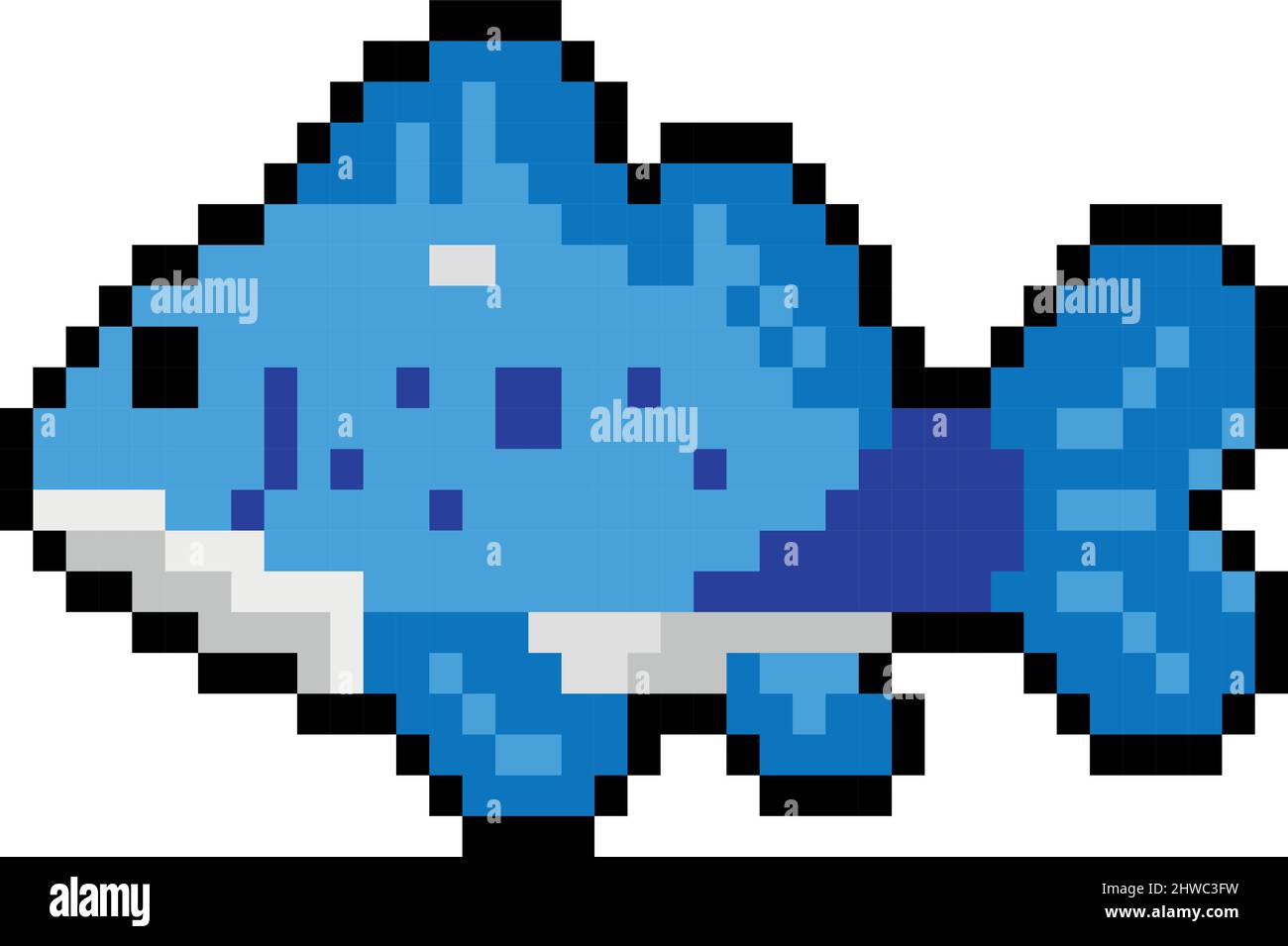Ilustración de vector artístico Fish Pixel Imagen de píxel de pez o imagen de clip Imagen
