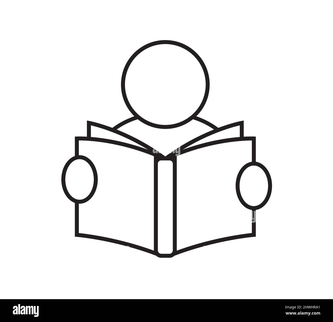 Hombre leyendo libro Imágenes vectoriales de stock - Alamy