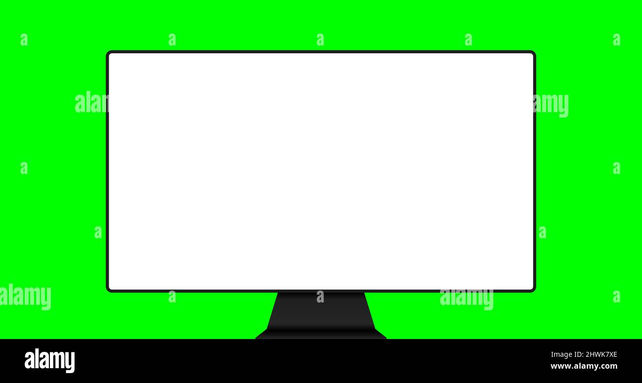 Pantalla Verde Croma Key Background En Laptop Y Pc Ilustración del Vector -  Ilustración de cantidad, realista: 219838040