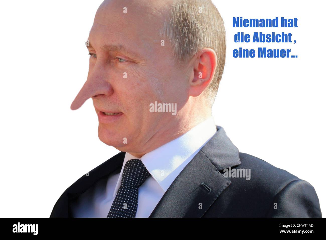 Putin el mentiroso Foto de stock