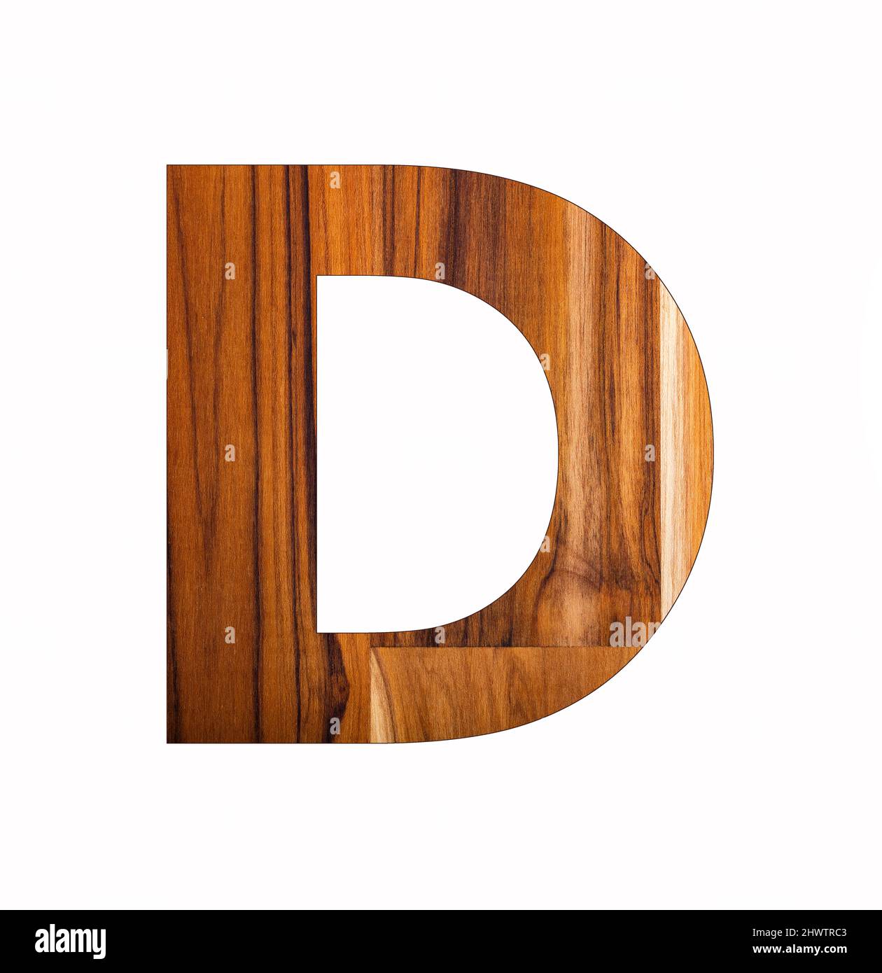 Letra del alfabeto de madera rústica sobre fondo blanco Fotografía de stock  - Alamy