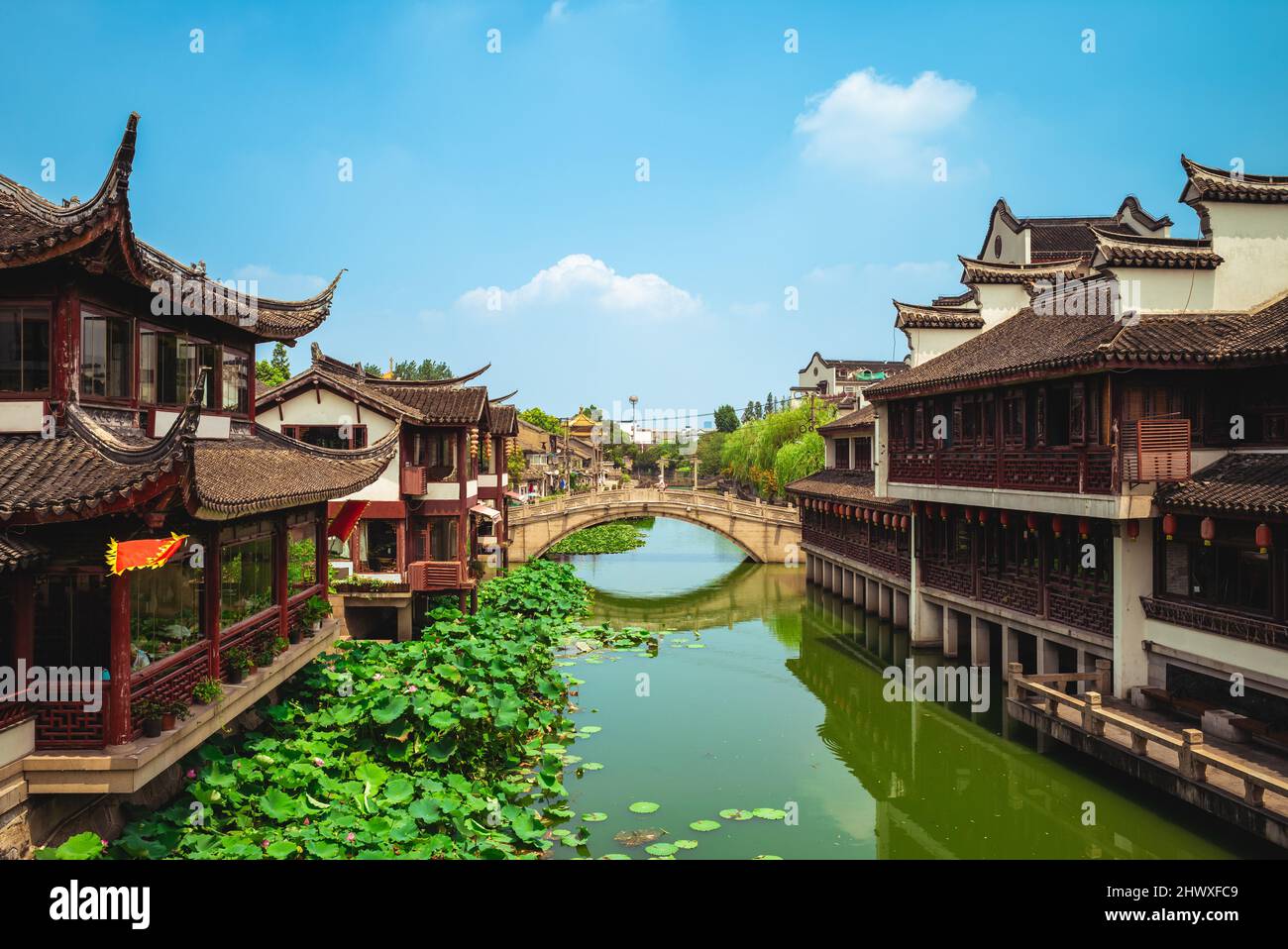 Escenario del casco antiguo de Qibao en Qibao de Shanghai en China Foto de stock