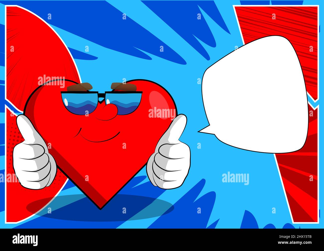 Forma de corazón con hacer pulgares para arriba signo con dos manos como un  personaje de dibujos animados, gracioso rojo amor de vacaciones ilustración  Imagen Vector de stock - Alamy