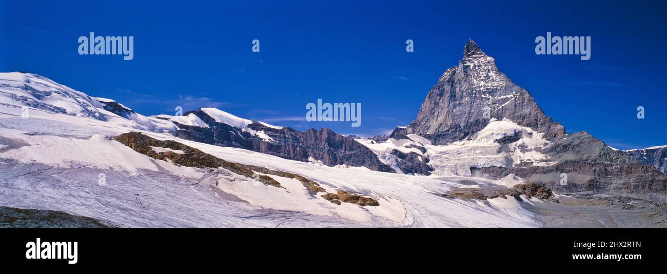 El Cervino. Peninne Alpes (Alpes Valais). Suiza. Foto de stock