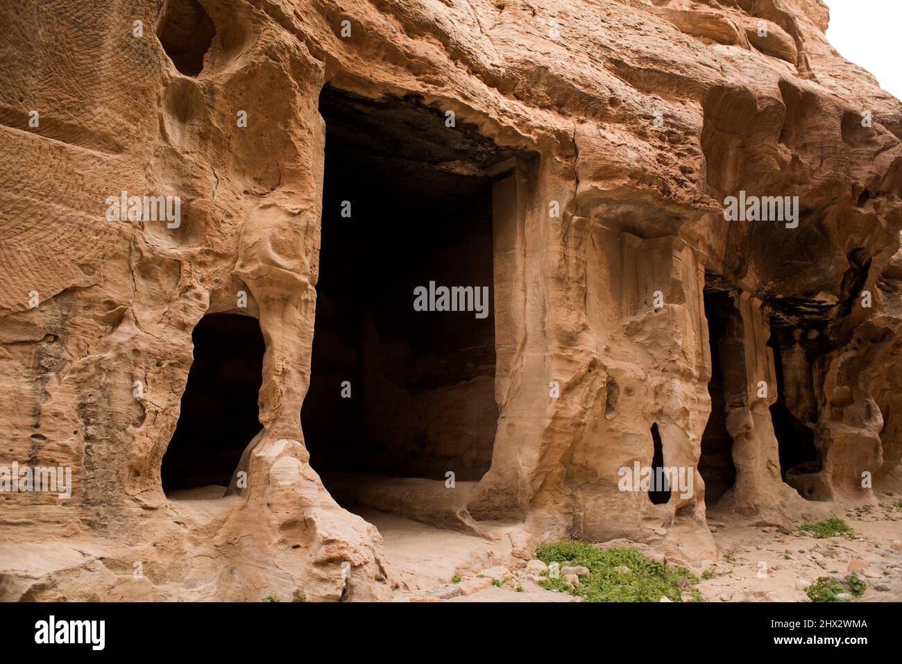 Siq al-Barid o Little Petra (Patrimonio de la Humanidad de la UNESCO). Al-Baydha, Jordania. Foto de stock
