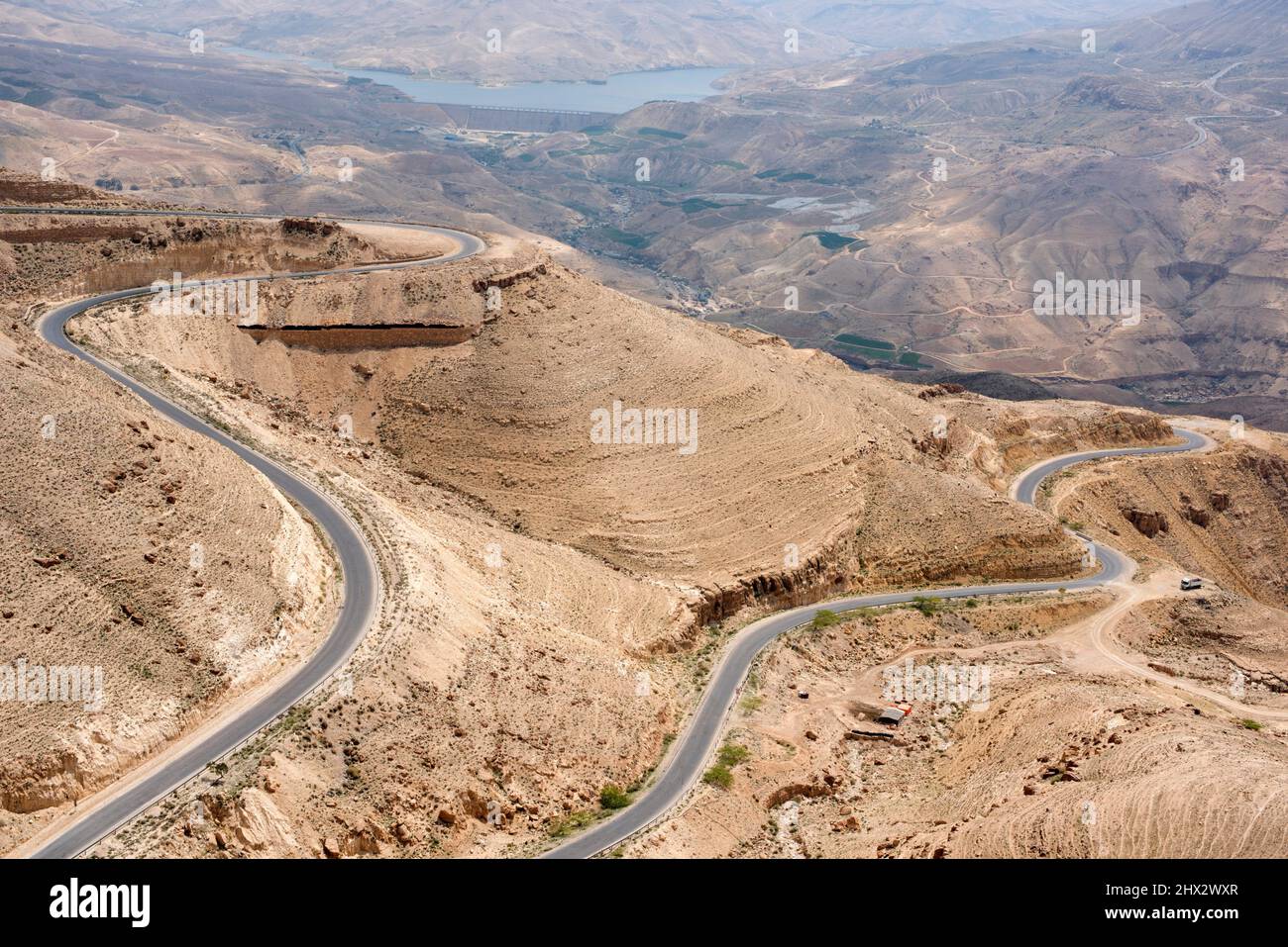 Valle del Río Jordán (Valle del Jordán Rift). Jordania. Foto de stock