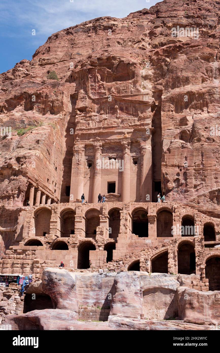Petra, la Tumba de Urna. Gobernación de MA'an, Jordania. Foto de stock