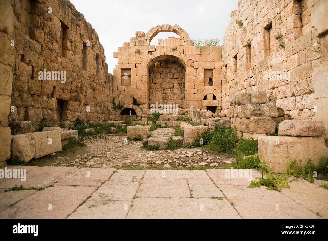 Jerash, Templo de Artemis (siglo 2th). Jordania. Foto de stock