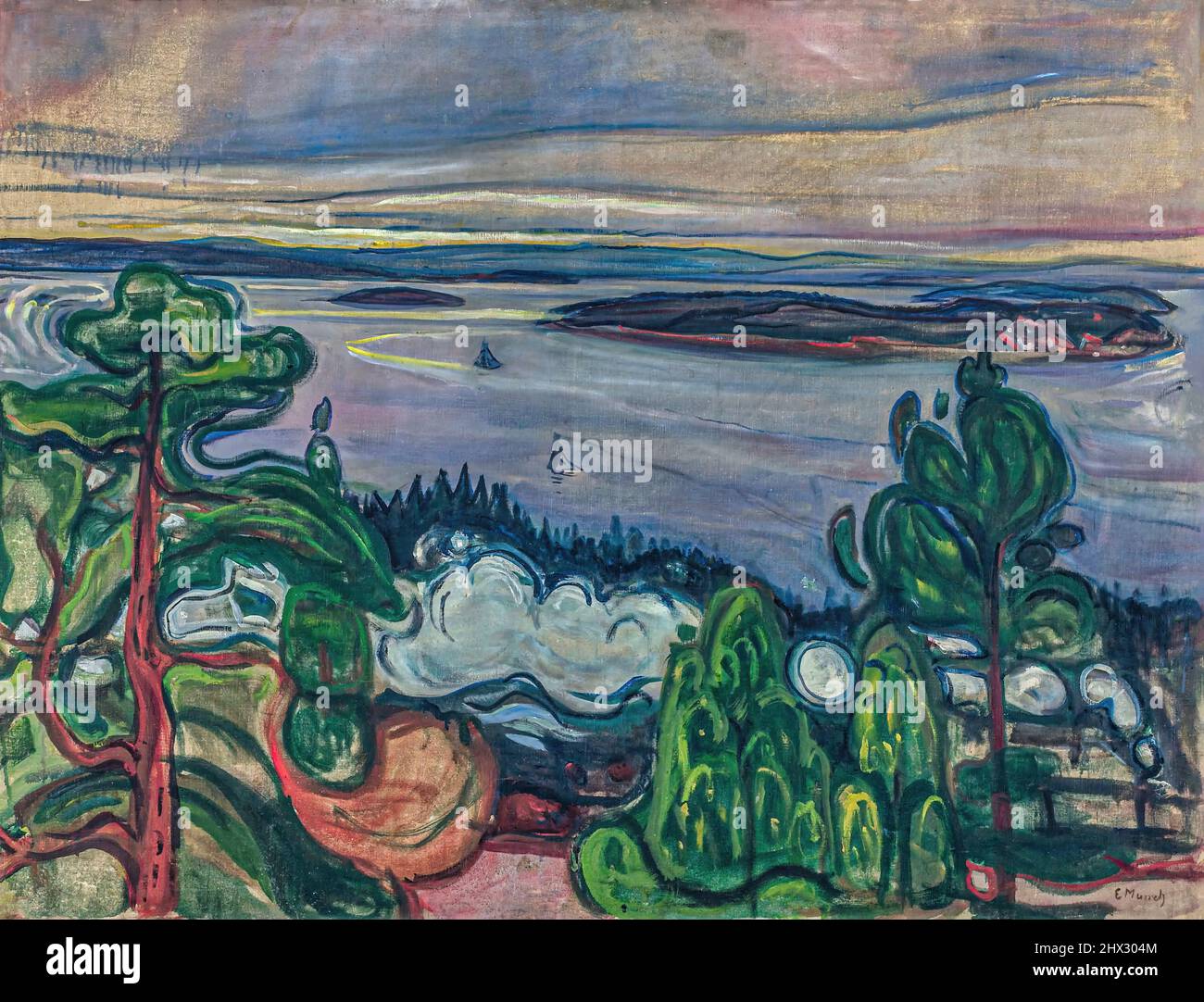 Edvard Munch, Edvard Munch - Train Smoke es una pintura al óleo sobre  lienzo entre 1900 - del pintor noruego Edvard Munch (1863–1944 Fotografía  de stock - Alamy