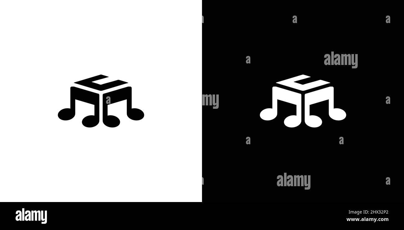 Diseño moderno y elegante del logotipo de la música C Initials Ilustración del Vector