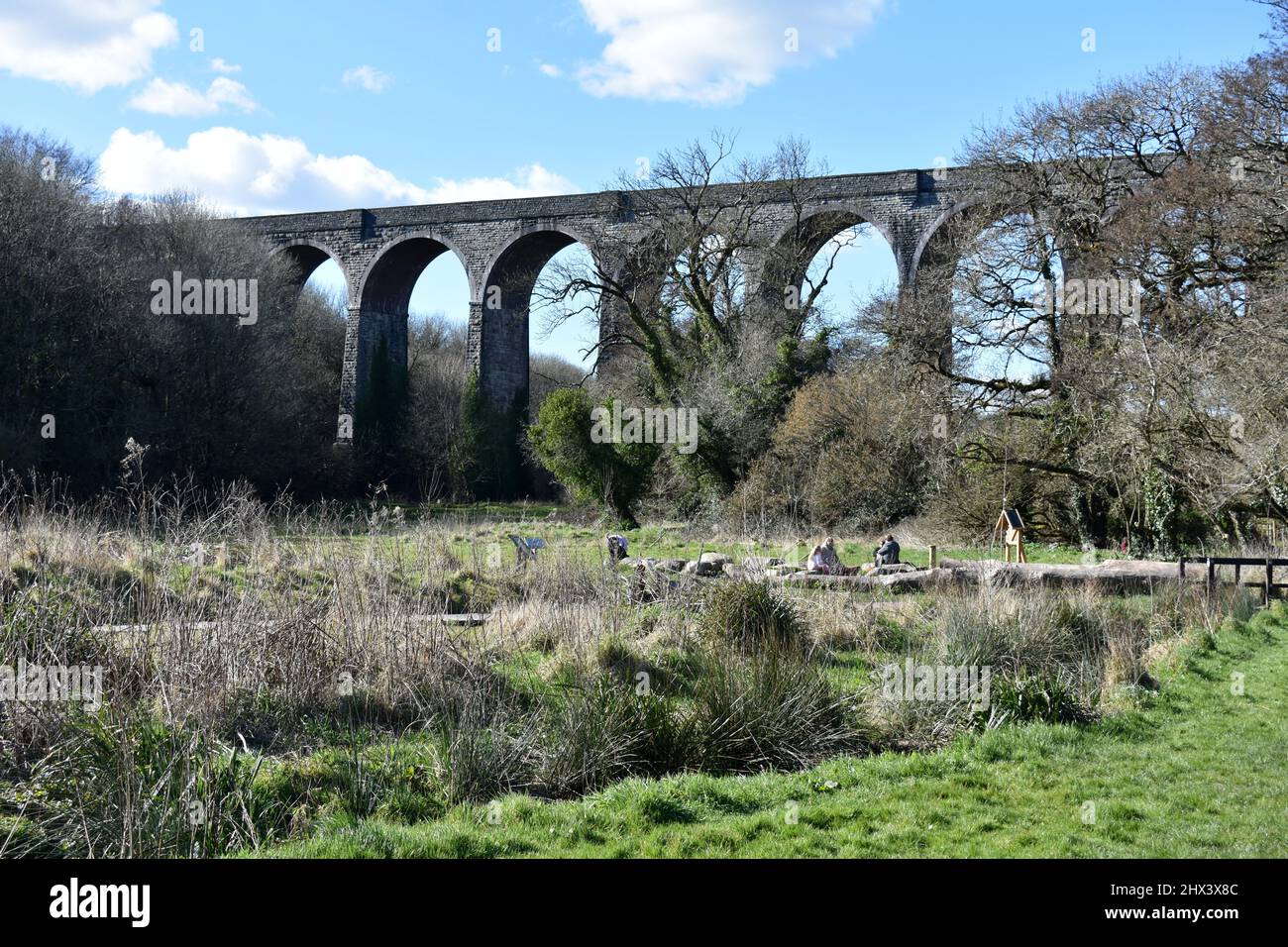 Viaducto de Porthkerry, país de Porthkerry, Barry, Glamourgan, Gales Foto de stock