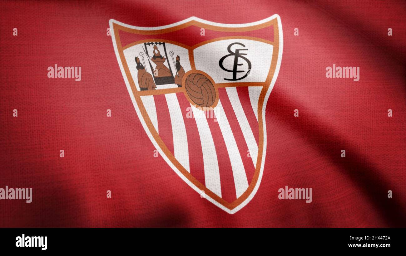 Primer Plano De La Bandera Ondeando Con El Logotipo Del Club De Futbol Sevilla Fc Lazo Sin Costuras Bandera Ondeando Con Logo Del Equipo De Futbol De Sevilla Material Editorial Fotografia De Primer Plano De La Bandera Ondeando Con El Logotipo Del Club De Futbol Sevilla Fc Lazo Sin Costuras Bandera Ondeando Con Logo Del Equipo De Futbol De Sevilla Material Editorial Fotografia De