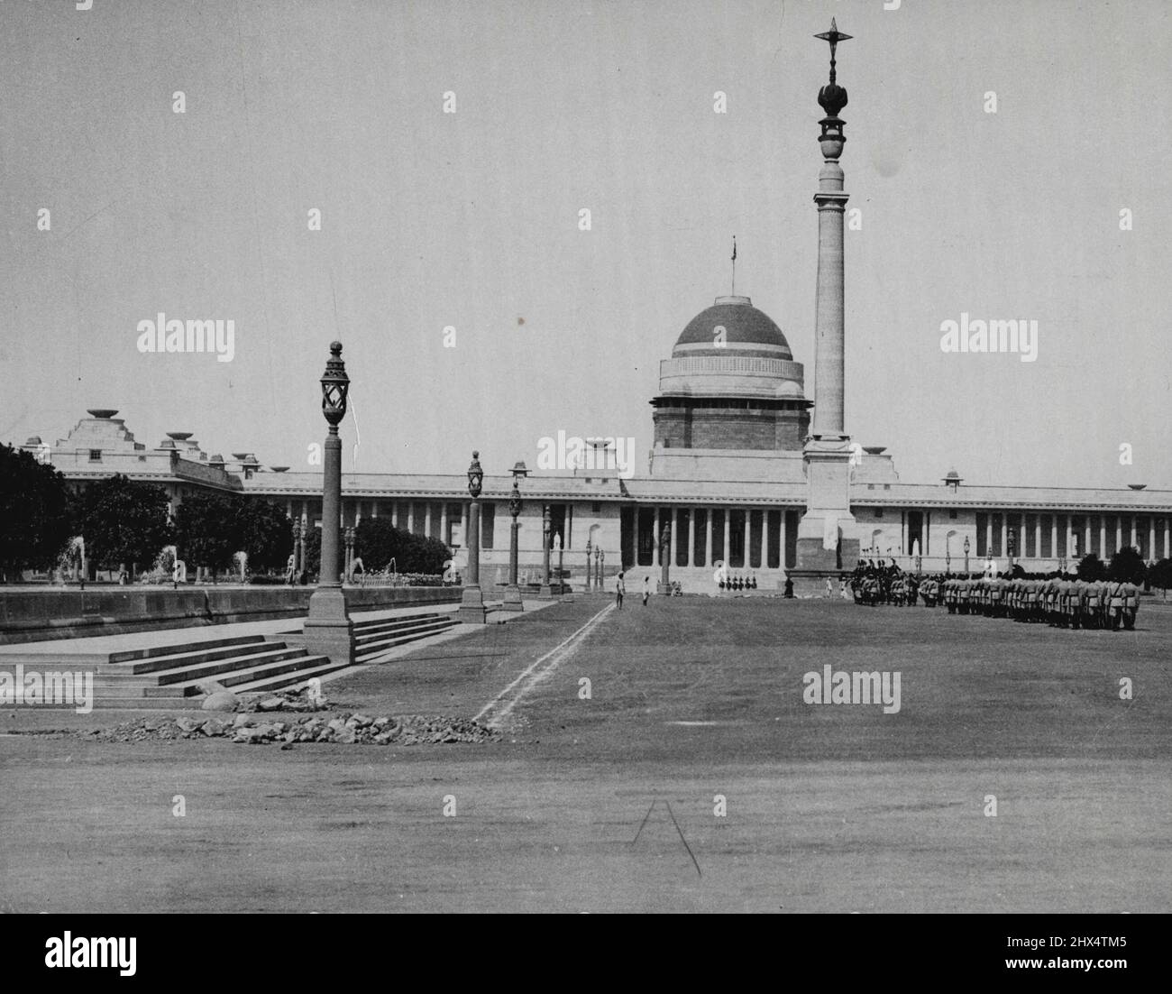 El Palacio del Virrey - una residencia embrasiente para el presidente de la India. 8 de junio de 1937. (Foto de Kosmos Press Bureau (Aust.)). Foto de stock
