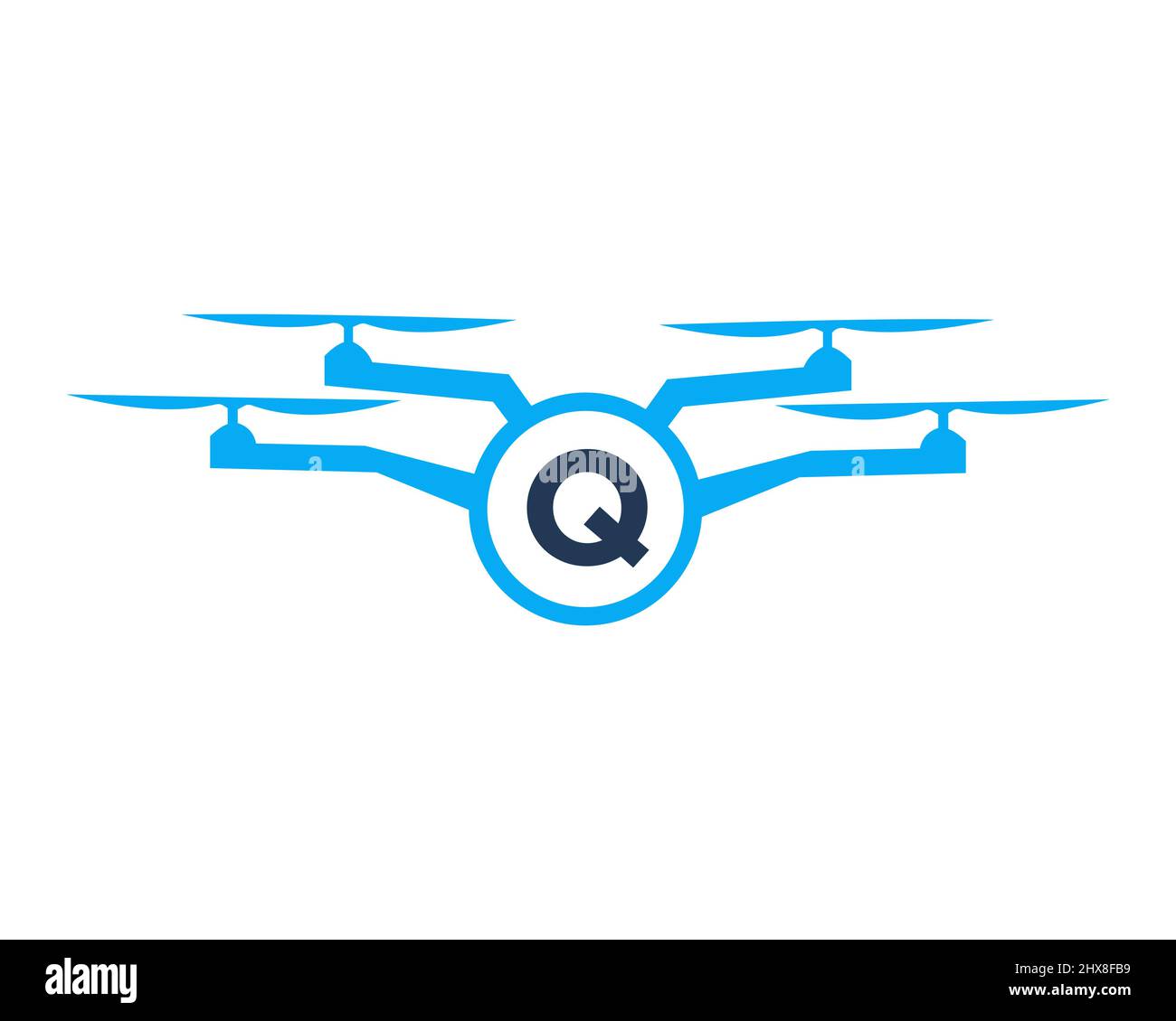Diseño del logotipo de Drone en concepto de letra K. Plantilla vectorial Drone para fotografía Imagen stock -
