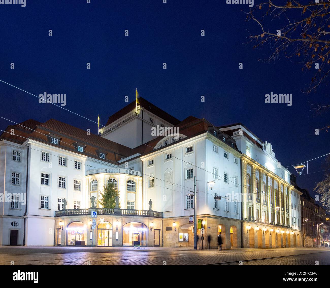 Dresde, teatro Schauspielhaus, Sachsen, Sajonia, Alemania Foto de stock