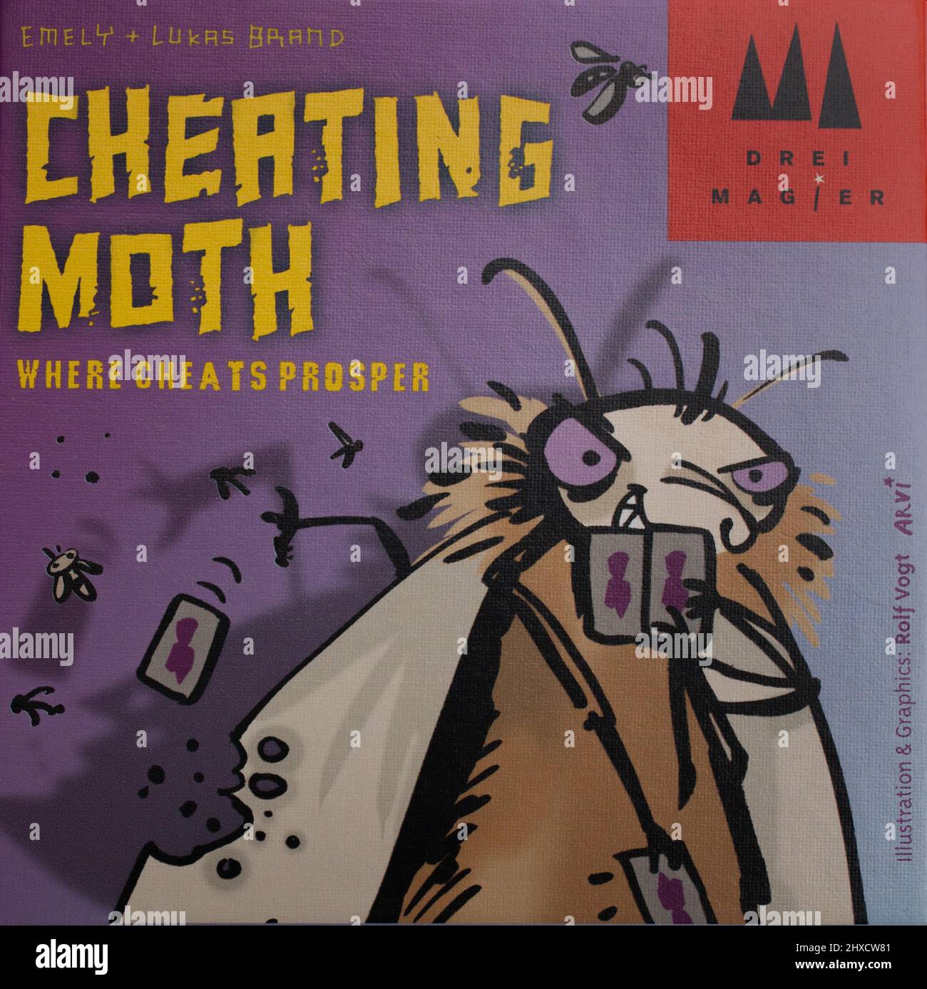 El juego de cartas, Cheating Moth Foto de stock