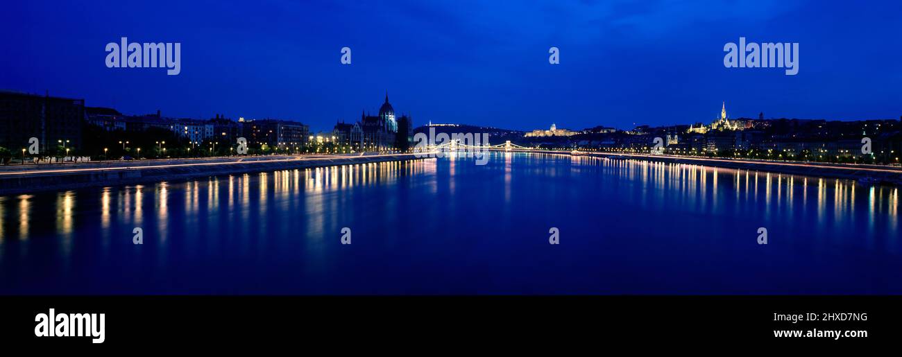 El río Danubio. Budapest. Hungría. Foto de stock