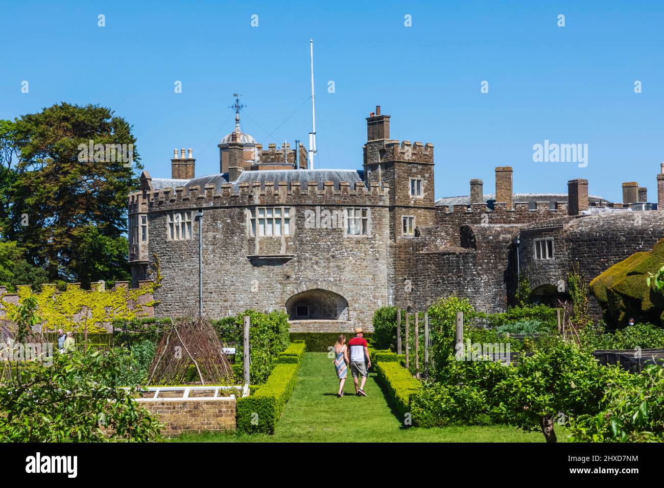Inglaterra, Kent, Walmer, el Castillo de Walmer, el Jardín de la Cocina Foto de stock