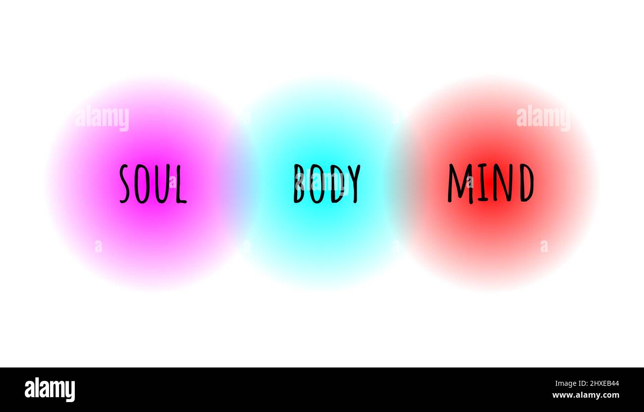 Concepto de cuerpo y mente del alma. Signo de equilibrio de vida