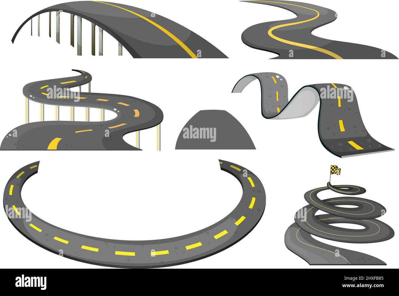 Ilustración De Un Conjunto De Carreteras Imagen Vector De Stock Alamy 5111