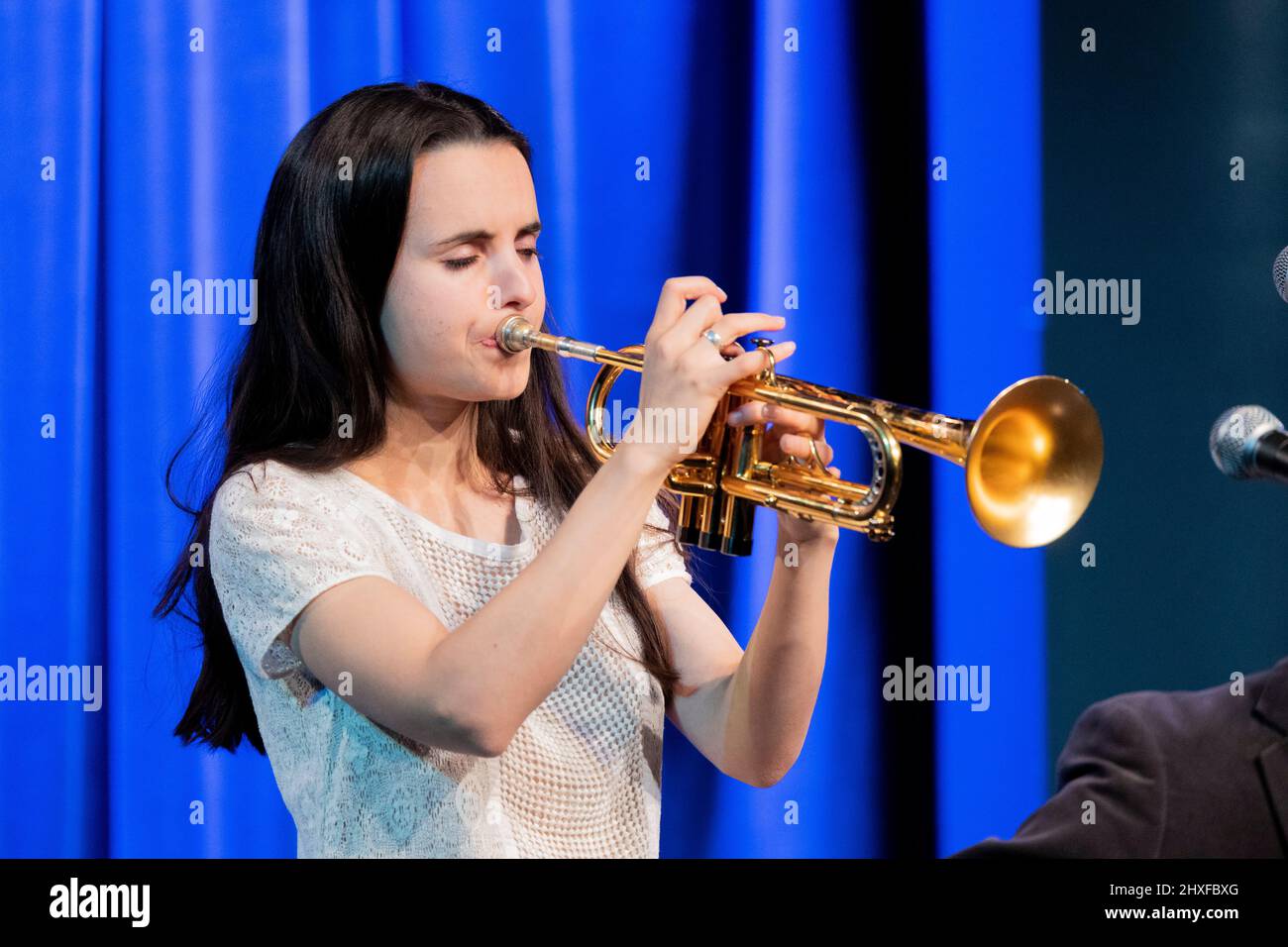 Milán ITALIA 12 Marzo 2022 Andrea Motis y su banda en vivo en el Blue Note Club © Andrea