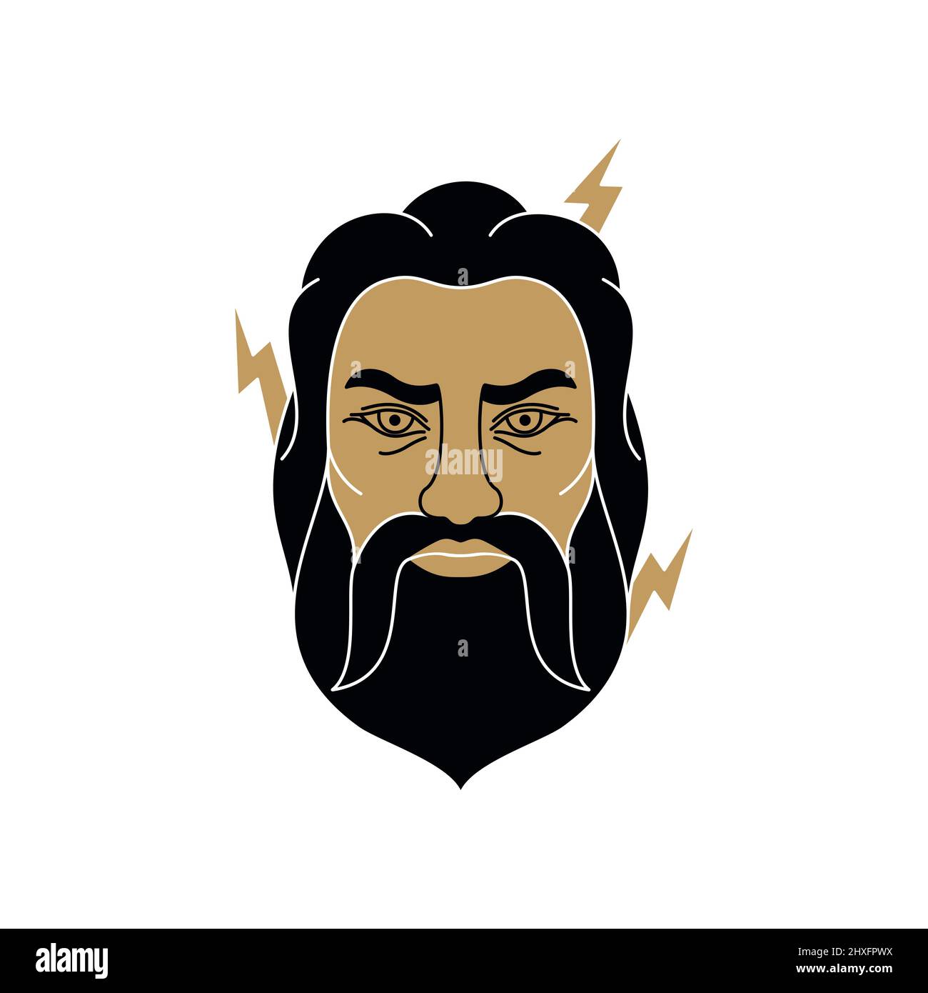 el dios griego Zeus Ilustración del Vector