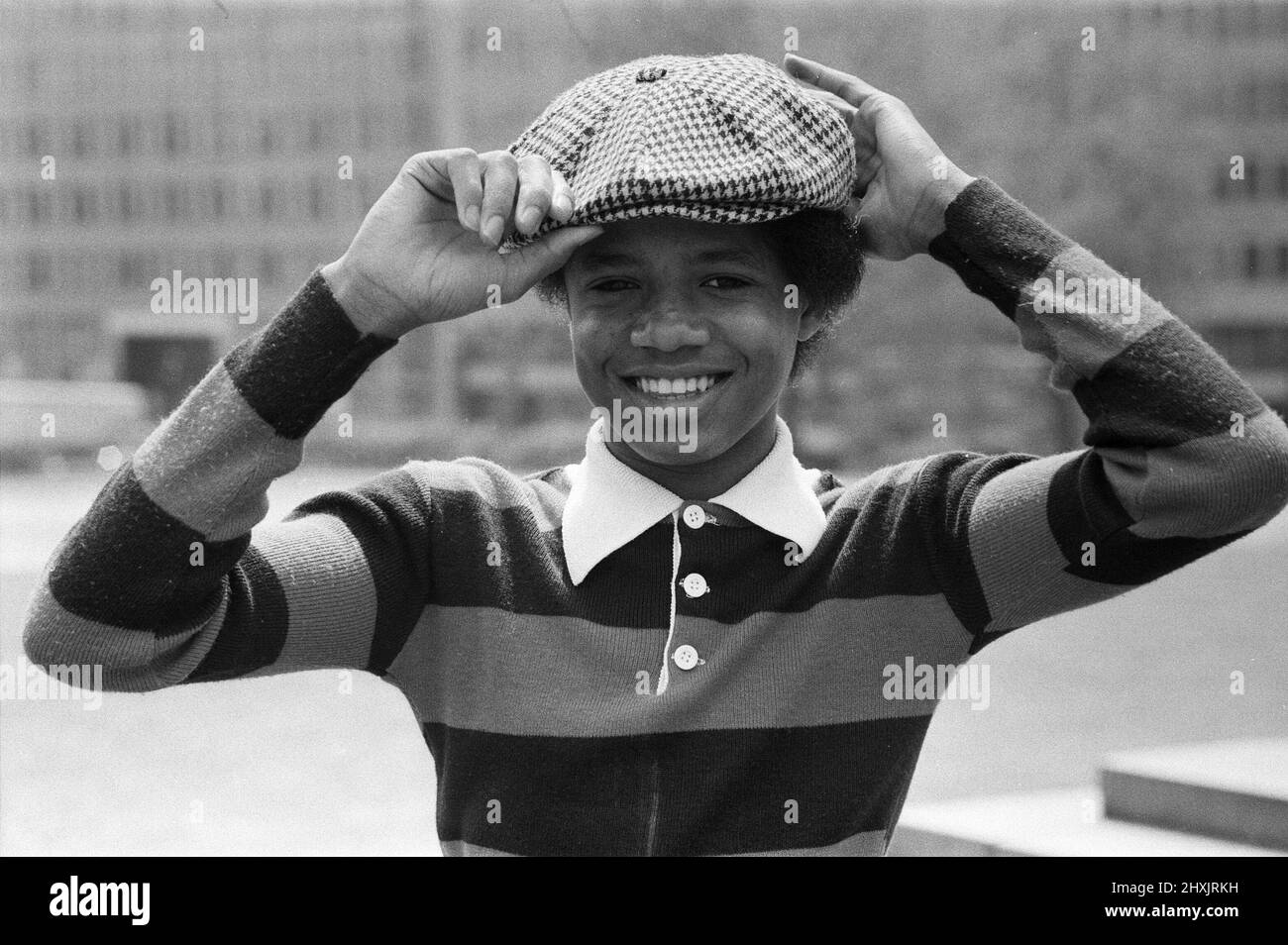 El grupo de pop Jackson 5 representado en Hyde Park Corner. Pictured es