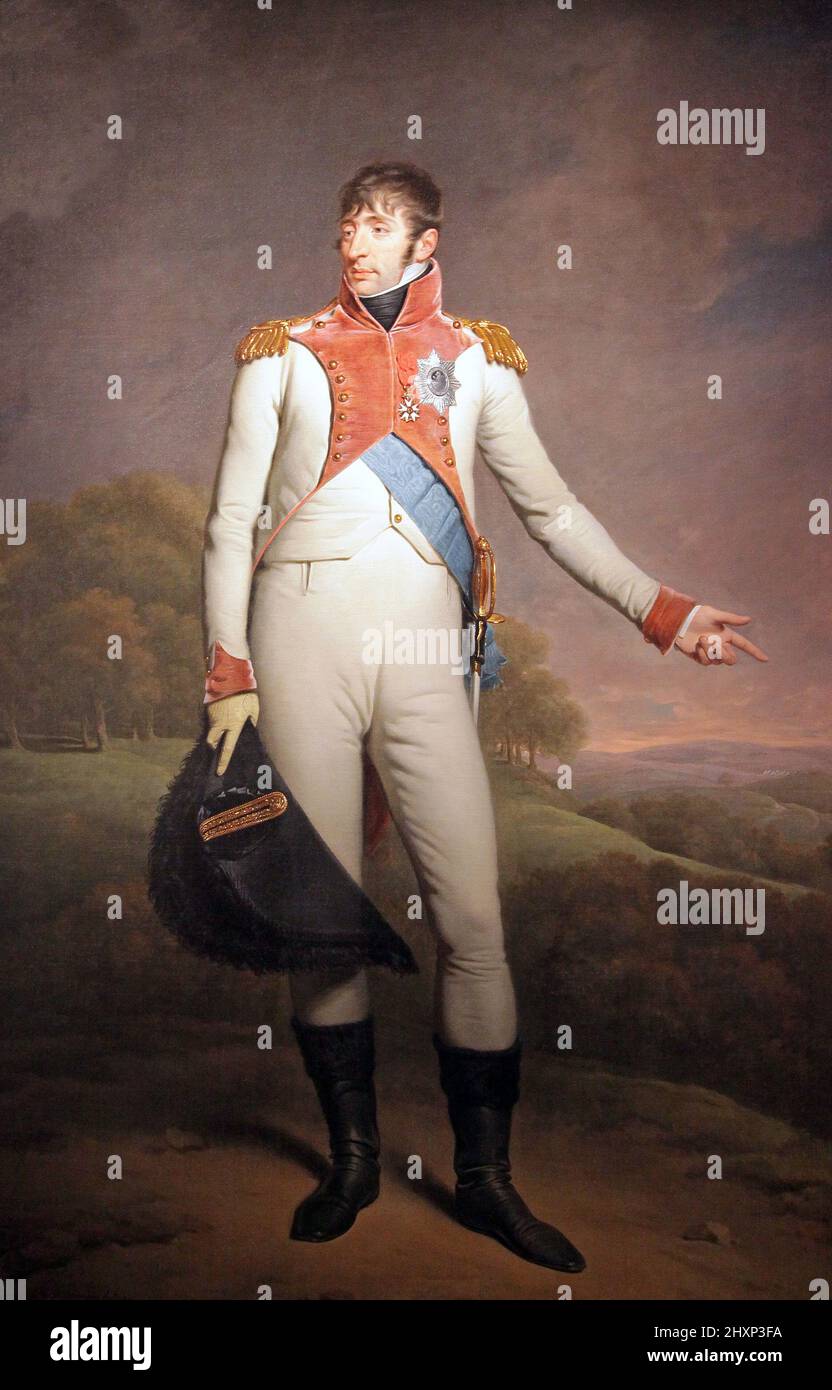 Retrato de Luis Napoleón, (Napoleón III), Rey de Holanda, 1809, por Charles Howard Hodges (1764-1837) pintor británico activo en los Países Bajos durante la ocupación francesa del siglo 18th y principios de 19th. Foto de stock