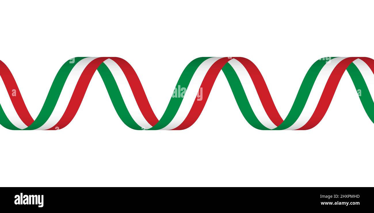 Cinta tricolor nacional de Italia Imagen Vector de stock - Alamy